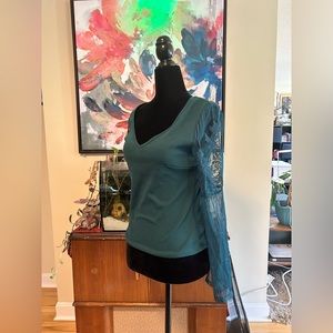 Green Lace Long Sleeve